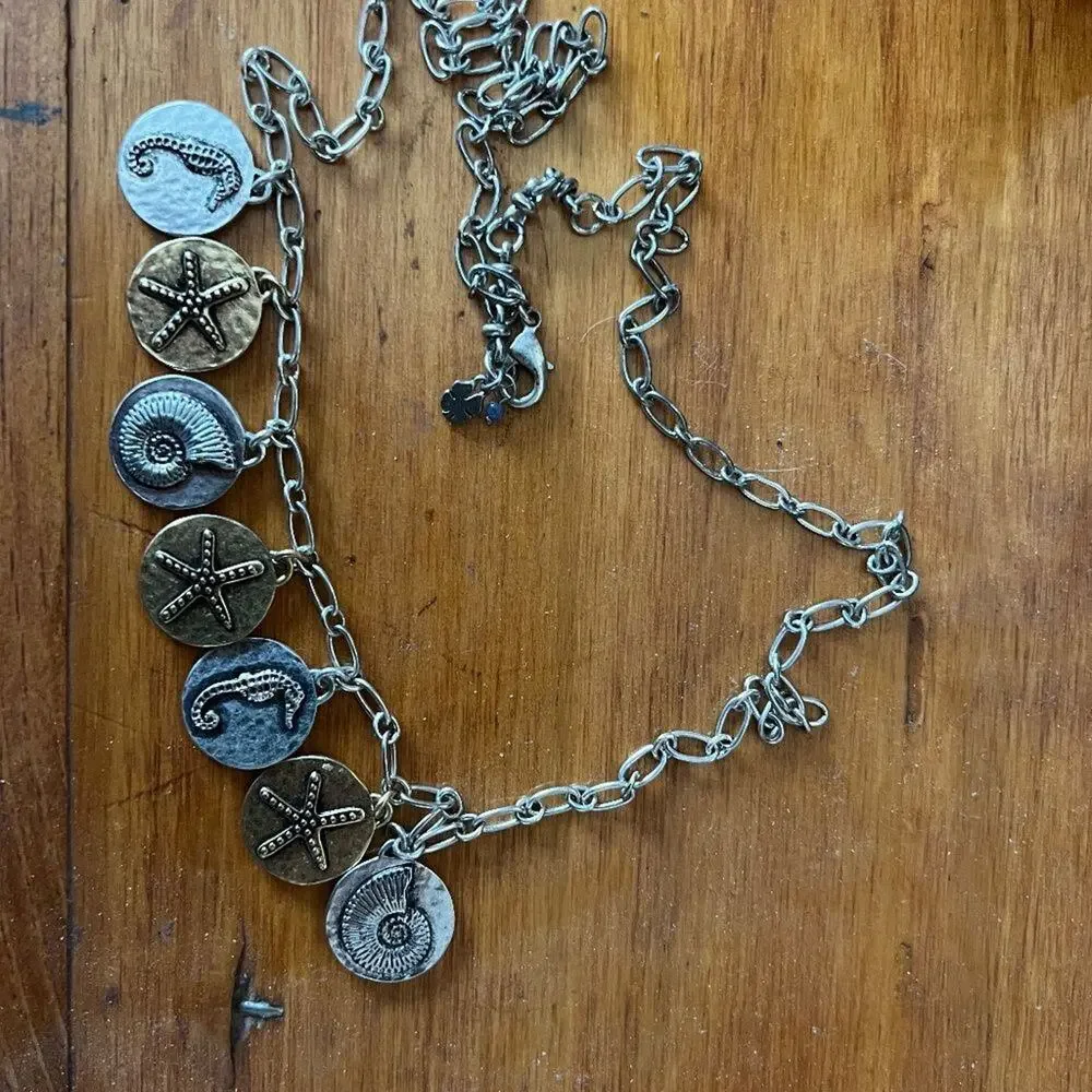 Lucky Brand Silver Tone Necklace 28in